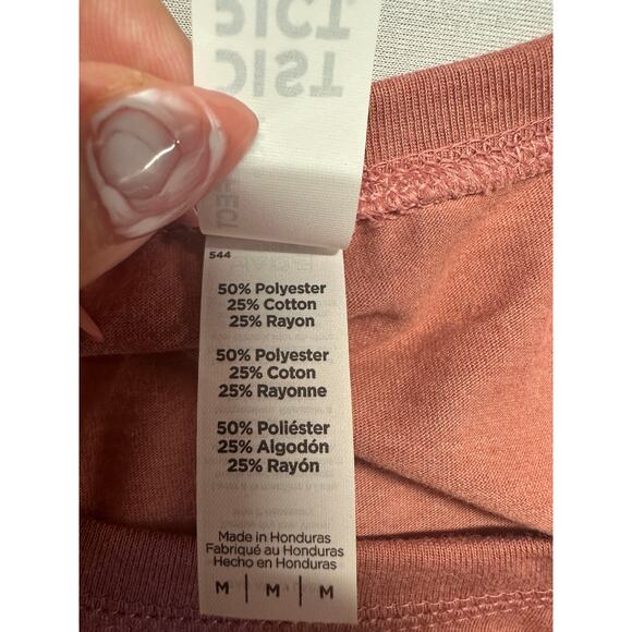 District Tri-Blend Tunic Tee Blush Frost M NWOT - Picture 5 of 6